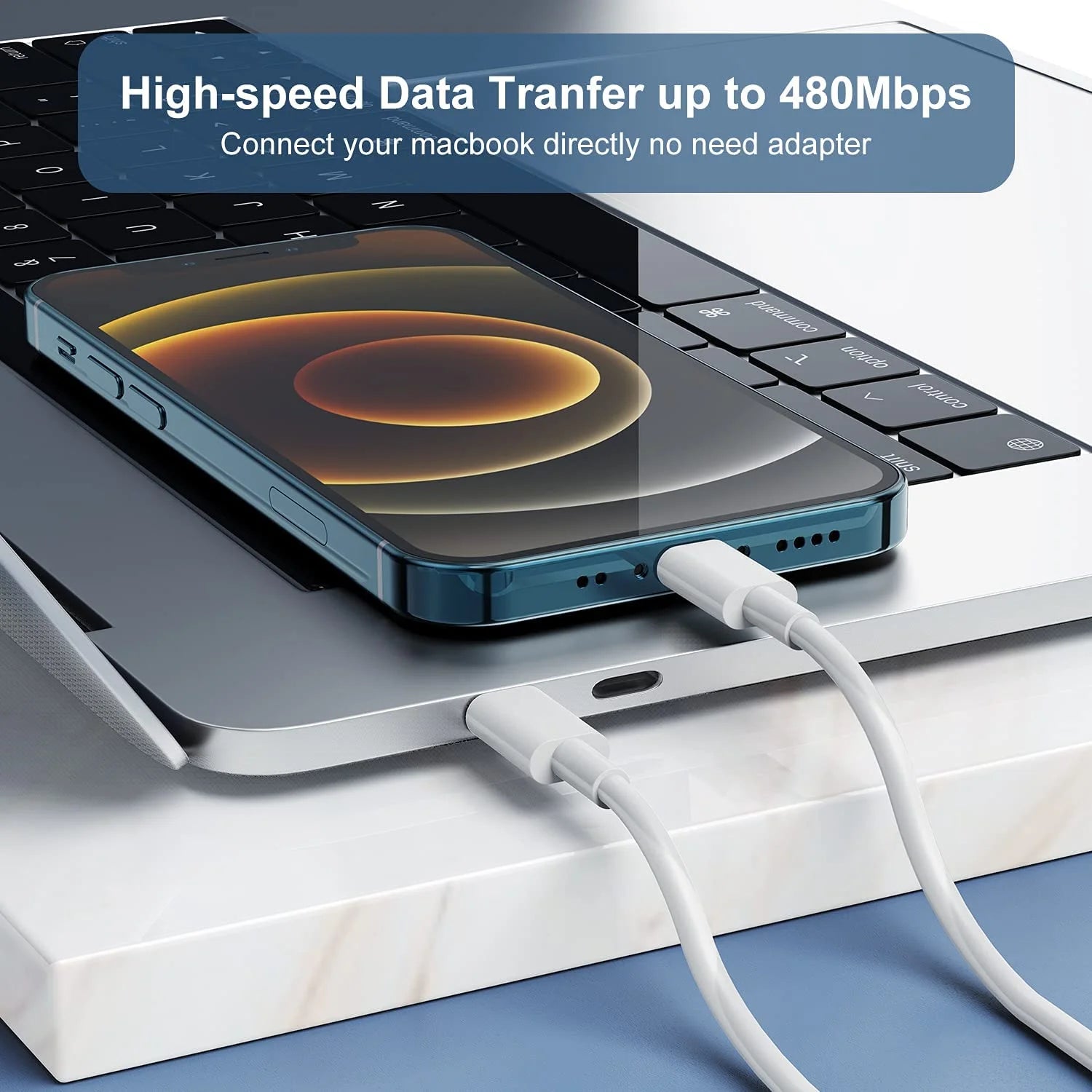 10Ft C to L [Mfi Certified] Usb C Charger,2-Pack Comaptible with Iphone Charger and Fast Charger Iphone and for Iphone Charger 10Ft Cord Compatible with Iphone 14/13/12