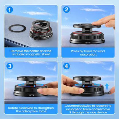 Suport  magnetic, reglabil la 360°  pentru mașini.